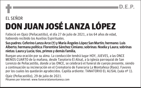 DON JUAN JOSÉ LANZA LÓPEZ