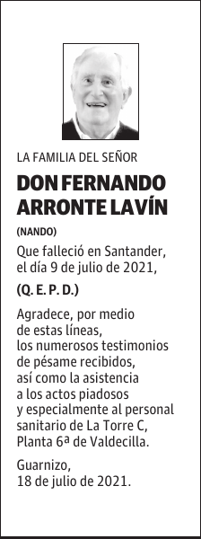 DON FERNANDO ARRONTE LAVÍN