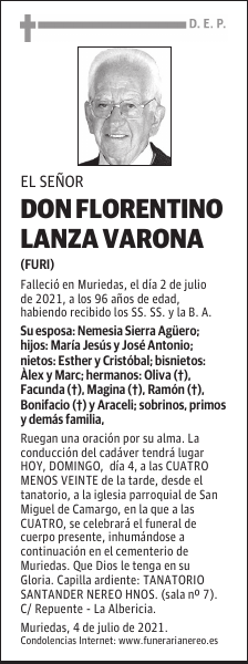 DON FLORENTINO LANZA VARONA