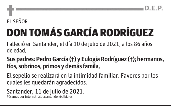 DON TOMÁS GARCÍA RODRÍGUEZ