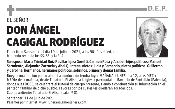 DON ÁNGEL CAGIGAL RODRÍGUEZ