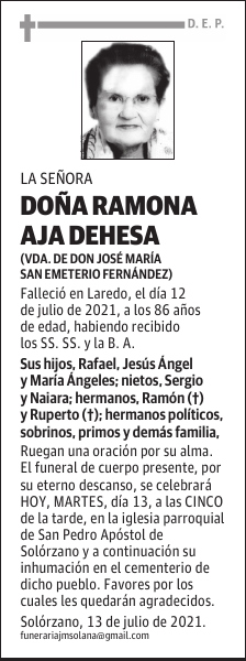 DOÑA RAMONA AJA DEHESA