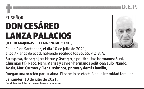 DON CESÁREO LANZA PALACIOS