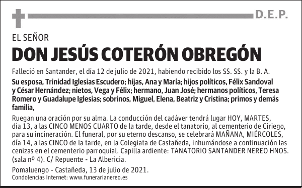 DON JESÚS COTERÓN OBREGÓN