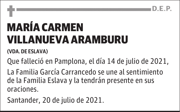 MARÍA CARMEN VILLANUEVA ARAMBURU