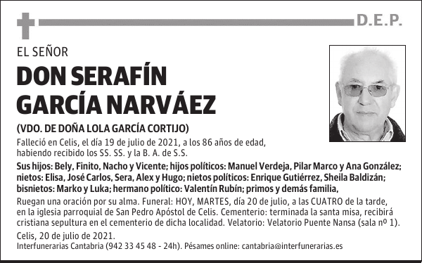 DON SERAFÍN GARCÍA NARVÁEZ