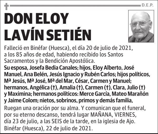 DON ELOY LAVÍN SETIÉN