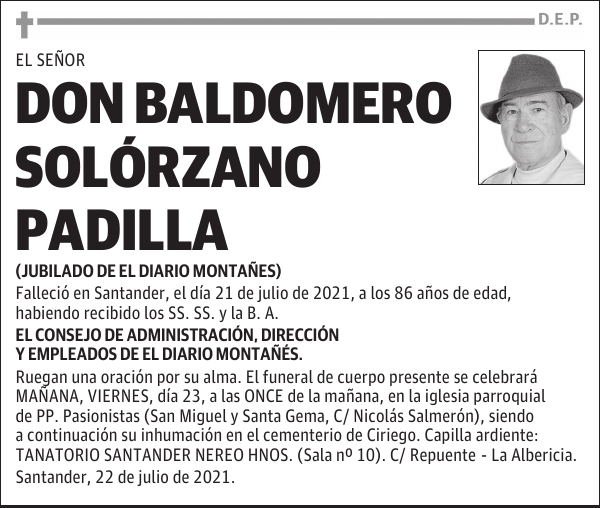 DON BALDOMERO SOLÓRZANO PADILLA