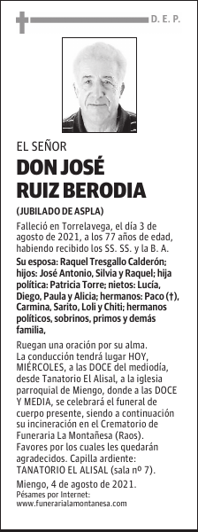 DON JOSÉ RUIZ BERODIA