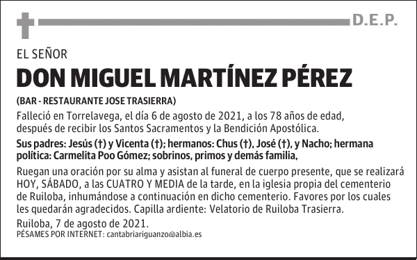 DON MIGUEL MARTÍNEZ PÉREZ