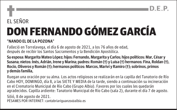 DON FERNANDO GÓMEZ GARCÍA