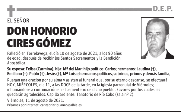 DON HONORIO CIRES GÓMEZ