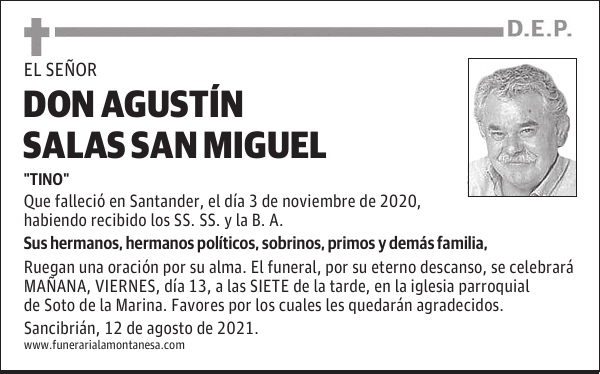 DON AGUSTÍN SALAS SAN MIGUEL