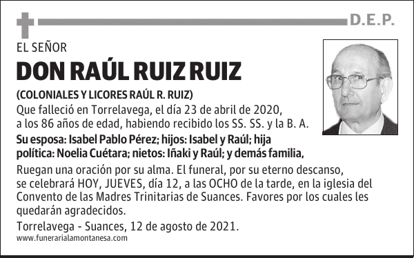 DON RAÚL RUIZ RUIZ