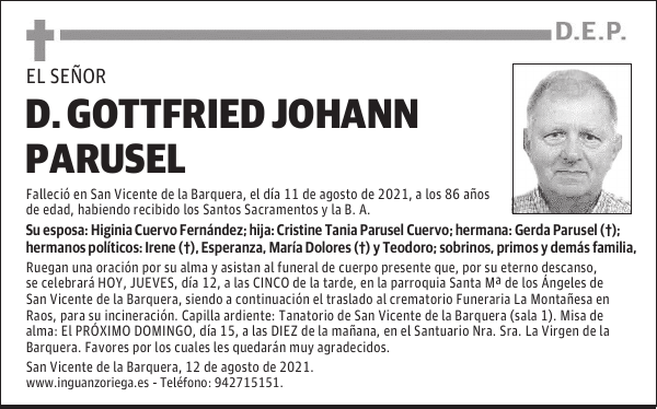 DON GOTTFRIED JOHANN PARUSEL