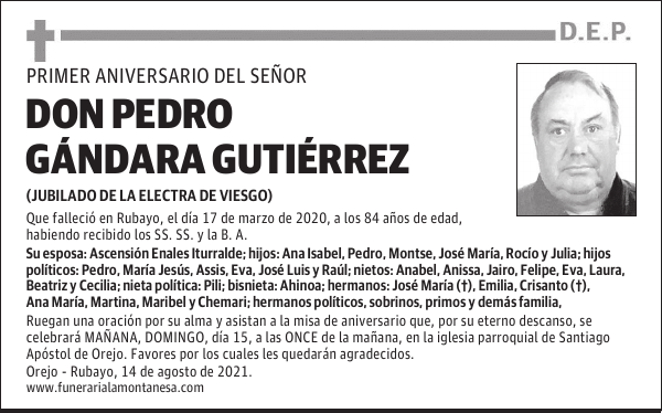 DON PEDRO GÁNDARA GUTIÉRREZ