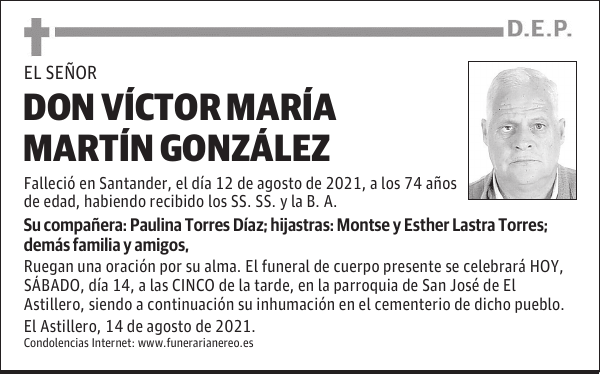 DON VÍCTOR MARÍA MARTÍN GONZÁLEZ