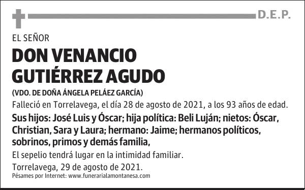 DON VENANCIO GUTIÉRREZ AGUDO