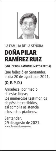 DOÑA PILAR RAMÍREZ RUIZ