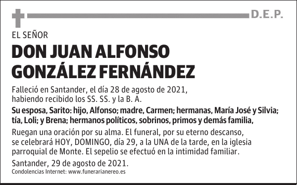 DON JUAN ALFONSO GONZÁLEZ FERNÁNDEZ