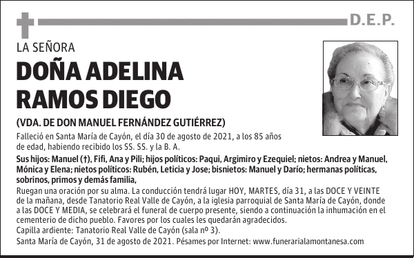 DOÑA ADELINA RAMOS DIEGO