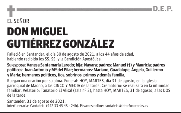 DON MIGUEL GUTIÉRREZ GONZÁLEZ