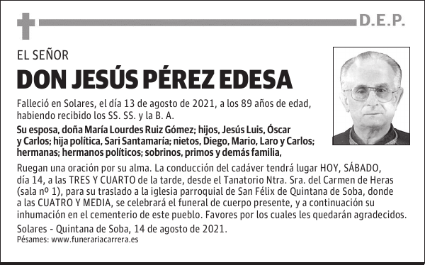 DON JESÚS PÉREZ EDESA