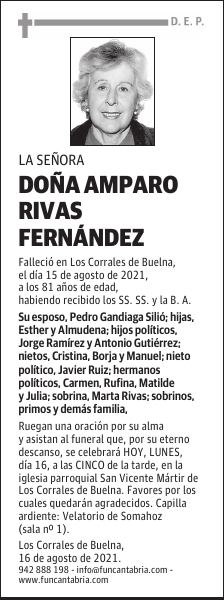 DOÑA AMPARO RIVAS FERNÁNDEZ