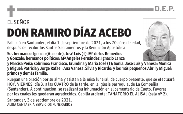 DON RAMIRO DÍAZ ACEBO