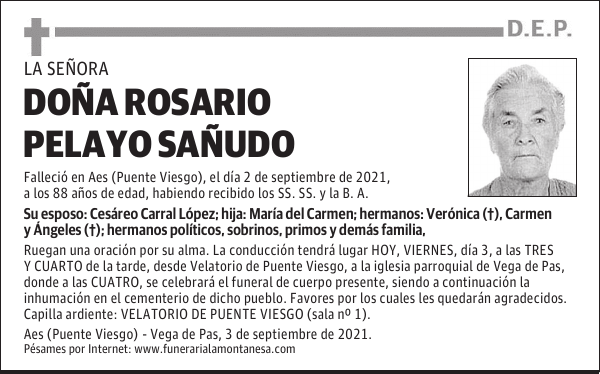 DOÑA ROSARIO PELAYO SAÑUDO