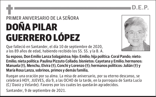 DOÑA PILAR GUERRERO LÓPEZ