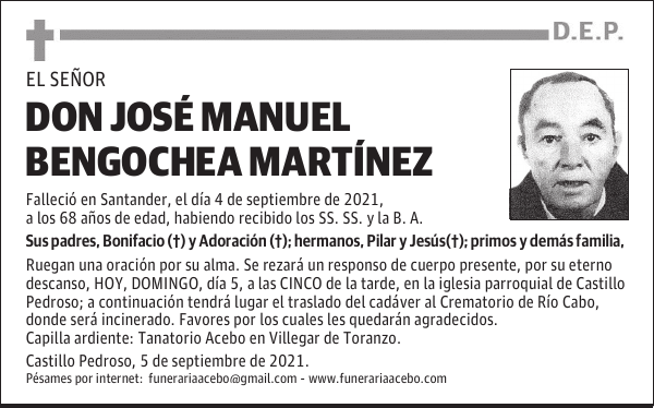DON JOSÉ MANUEL BENGOCHEA MARTÍNEZ