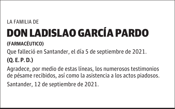 DON LADISLAO GARCÍA PARDO