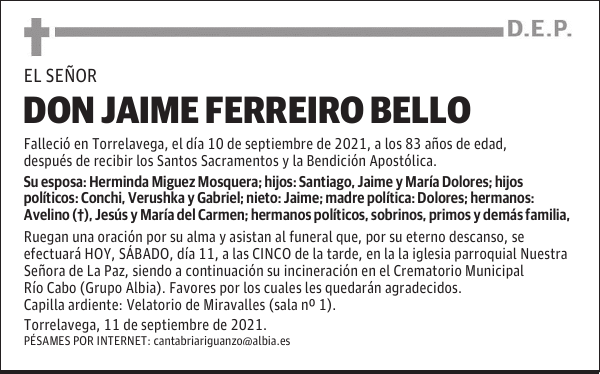 DON JAIME FERREIRO BELLO