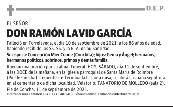 DON RAMÓN LAVID GARCÍA