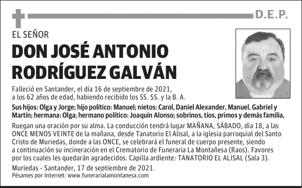 DON JOSÉ ANTONIO RODRÍGUEZ GALVÁN