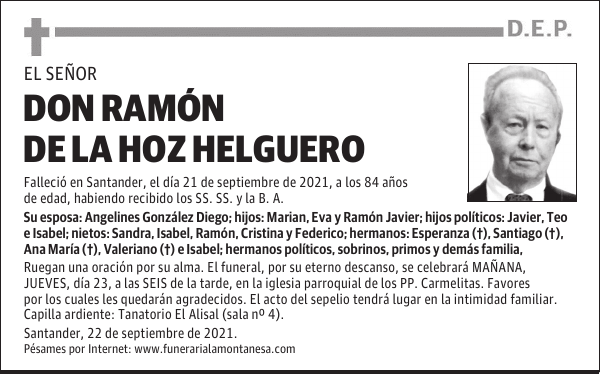 DON RAMÓN DE LA HOZ HELGUERO