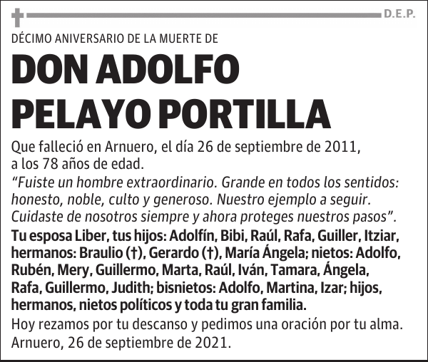 DON ADOLFO PELAYO PORTILLA