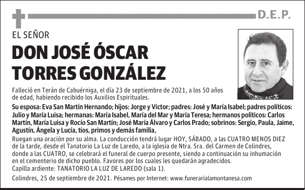 DON JOSÉ ÓSCAR TORRES GONZÁLEZ