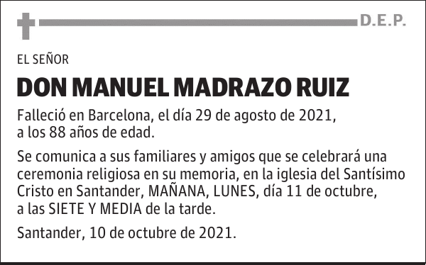 DON MANUEL MADRAZO RUIZ