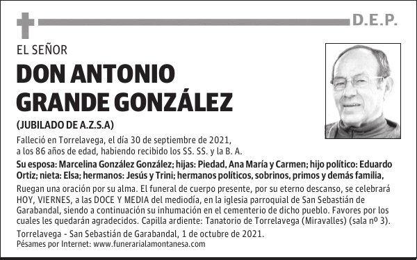 DON ANTONIO GRANDE GONZALEZ