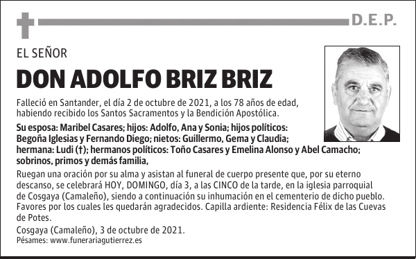 DON ADOLFO BRIZ BRIZ