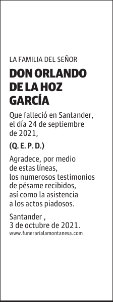 DON ORLANDO DE LA HOZ GARCÍA