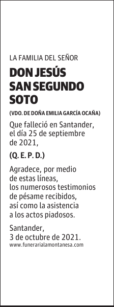 DON JESÚS SAN SEGUNDO SOTO