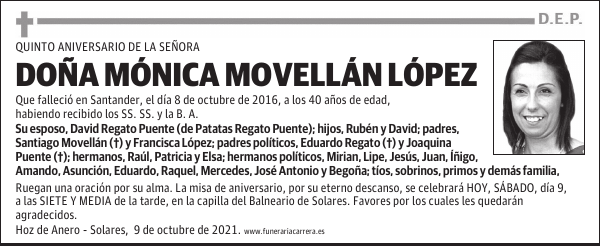 DOÑA MÓNICA MOVELLÁN LÓPEZ