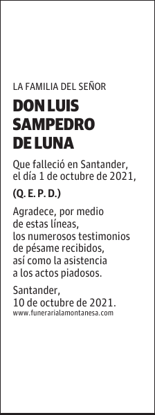 DON LUIS SAMPEDRO DE LUNA