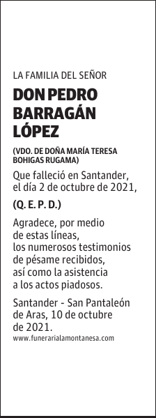 DON PEDRO BARRAGÁN LÓPEZ