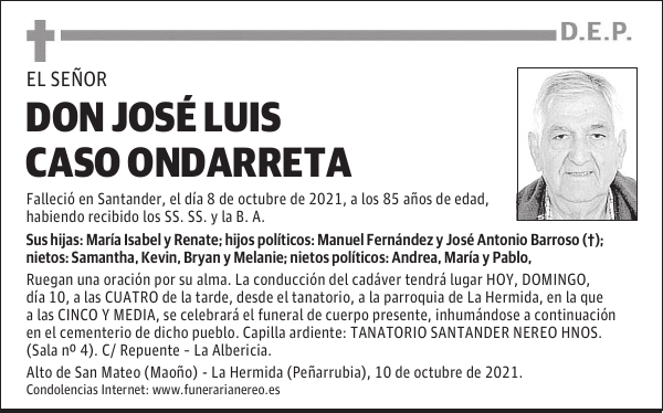 DON JOSÉ LUIS CASO ONDARRETA