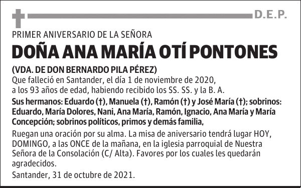 DOÑA ANA MARÍA OTÍ PONTONES