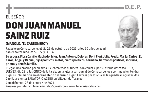 DON JUAN MANUEL SAINZ RUIZ